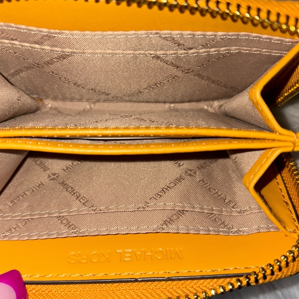 Michael Kors Medium HAMILTON Satchel/JET SET TRAVEL Card Case Wallet 2pc Set - Picture 7 of 8